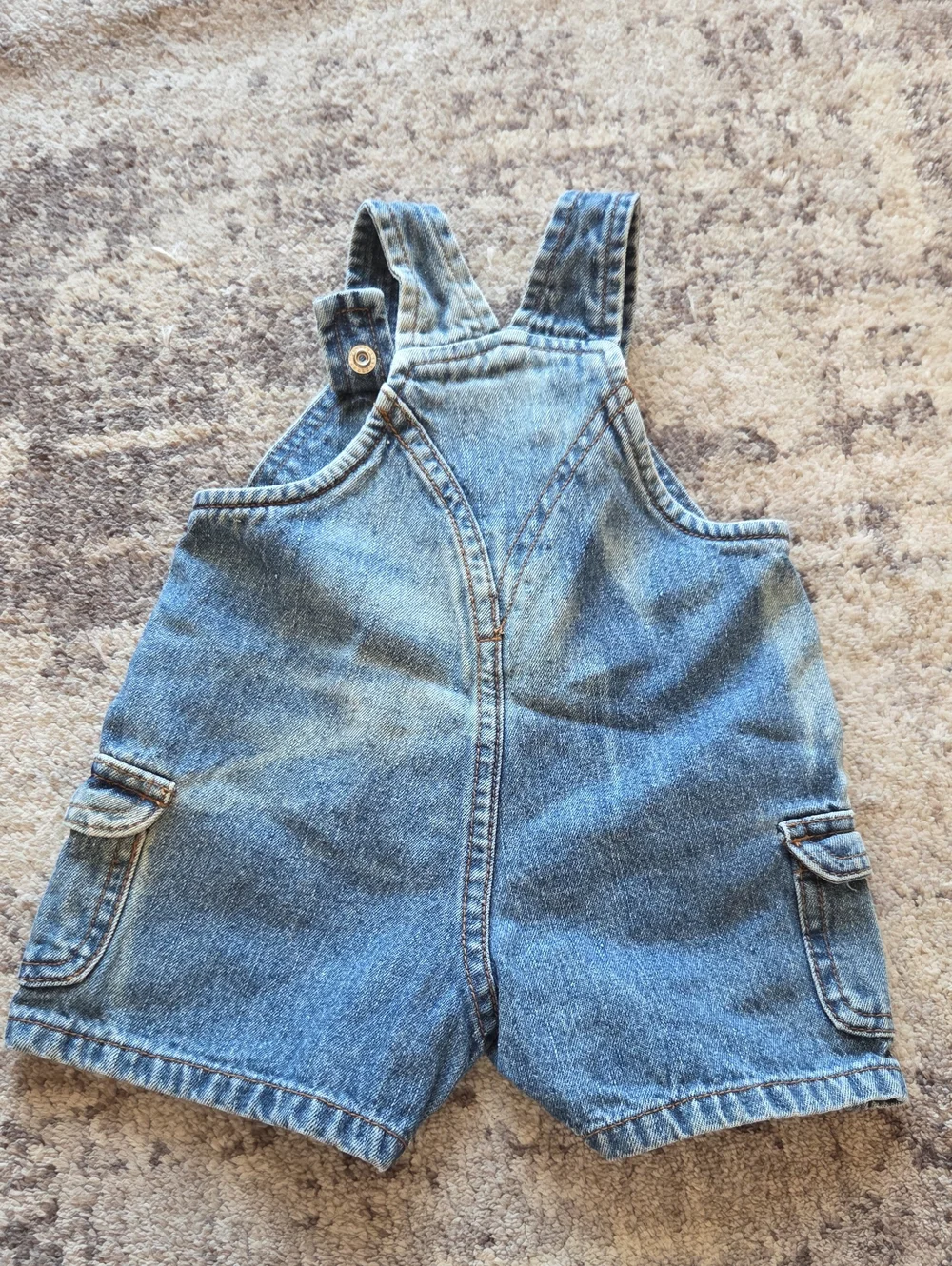 Carhartt Infant Denim Short Overalls Size 6 Months